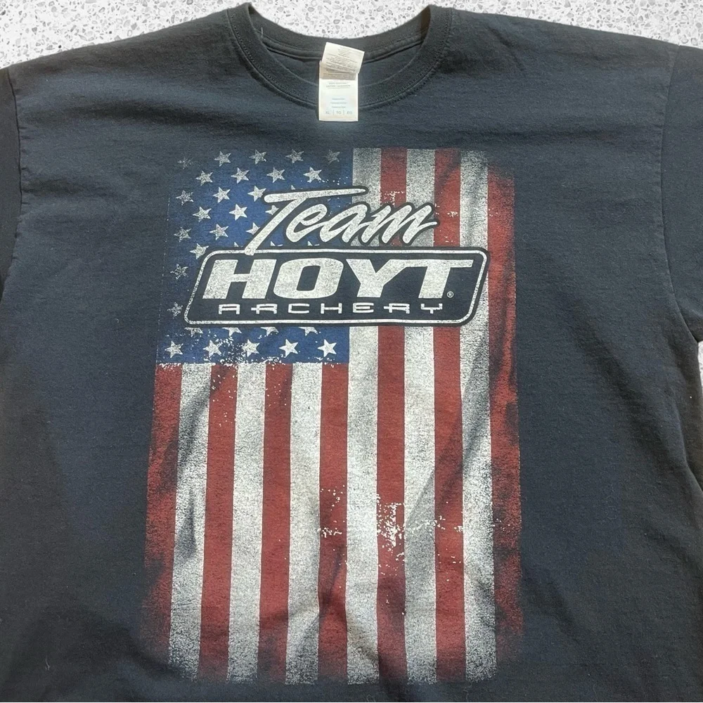 Hoyt bow hunting archery work wear utility black t shirt men’s XL - Picture 2 of 5